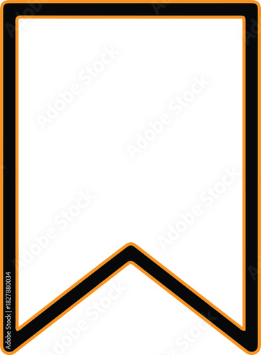 Simple bookmark icon in outline style