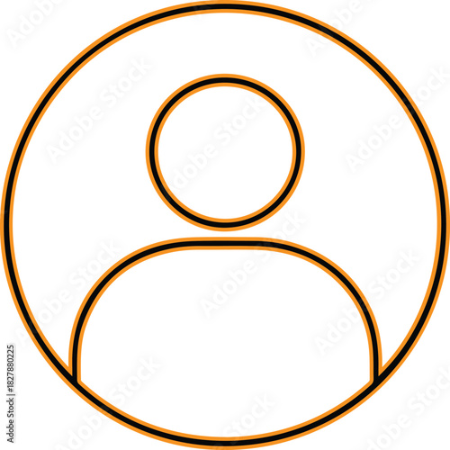 Simple outline icon of a person inside a circle