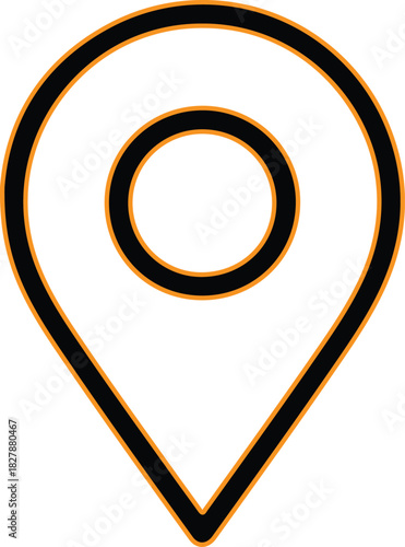 Simple outline icon of a location pin marker