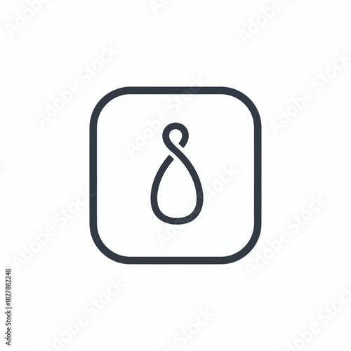 Depicting communication technology icon, simple shape enclosed within rounded square, modern emblem. Communication technology illustrated by minimalist form, clean design.