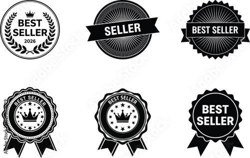Best seller badge icons collection