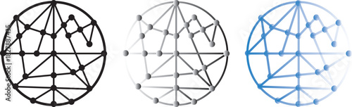 hub and spoke icon. network connection and central database vector icon set design for logo. Business networking icon doodle set. editable outline stroke vector eps
