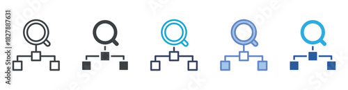 Tracking icon set multiple style collection