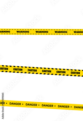 police line background. caution tapes on black