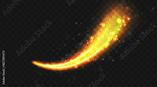 Glowing Fire Streak Light Trail background Design.
