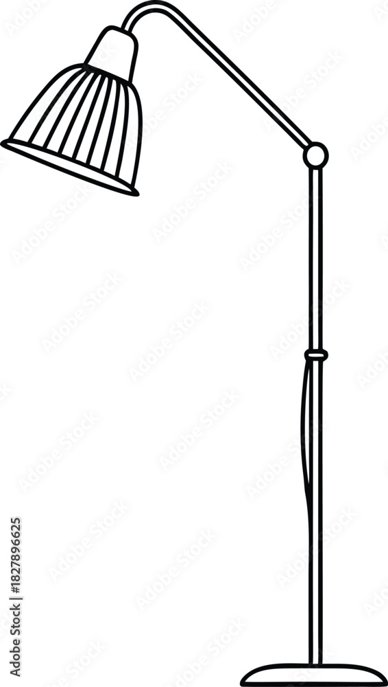 Obraz premium Adjustable Floor Lamp Line Art