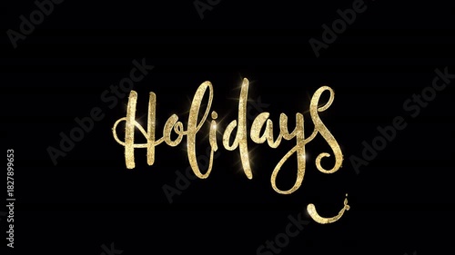Happy Holidays Text Animation