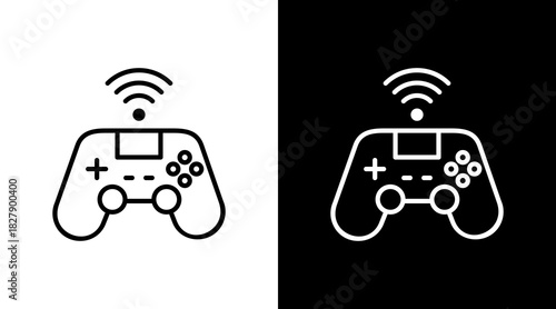 Gaming White Icon Set Vector 
