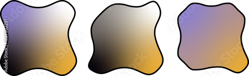 Gradient Organic Blob & Amoeba Shape Illustrations – Modern Irregular Round Forms, Hand-Drawn Doodle Drops, and Artistic Abstract Elements for Trendy Contemporary Banners and Visual Projects