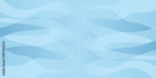 Abstract Blue Overlapping Shapes Creating a Soft Serene and Calming Design.