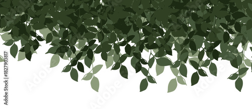 Summer floral layered banner design. Basis element on white background universal use