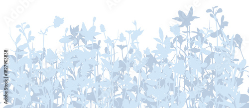 Spring floral banner in pastel colors. Clip art, basis element for design on white background