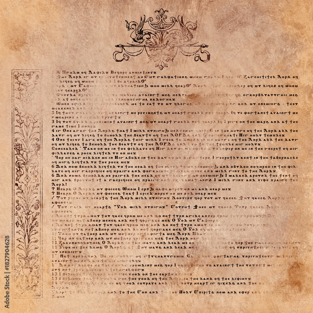 Obraz premium Scrapbook religious paper vintage. Classic and universal textured background universal