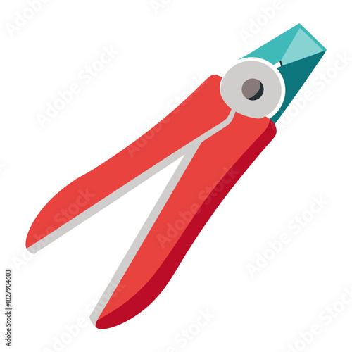 Manicure nail clippers isolated on white background vector illustration