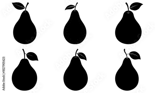 Elegant pears arranged for a modern, minimalist design, perfect for branding, packaging or creative projects in food and lifestyle industries