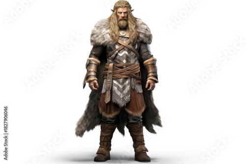 Viking cosplay adult coat bodybuilder.