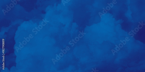nebula gas cloud in deep outer space. Abstract soft sky blue watercolor sky and clouds, Navy blue watercolor background. grunge background with copy space for text .
