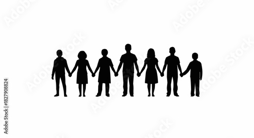 Diverse group of people holding hands in unity and solidarity.