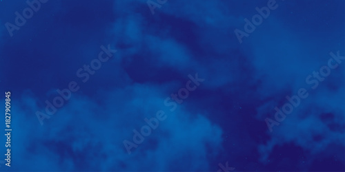 nebula gas cloud in deep outer space. Abstract soft sky blue watercolor sky and clouds, Navy blue watercolor background. grunge background with copy space for text .
