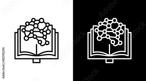 Book White Icon Set Vector 