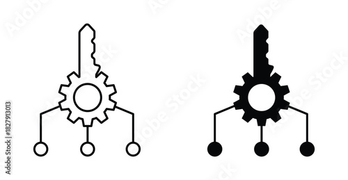 Key factor icon graphic design. Vector icon illustrations