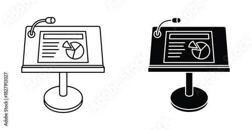 Keynote presentation icon graphic design. Vector icon illustrations