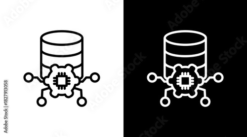 Server White Icon Set Vector 