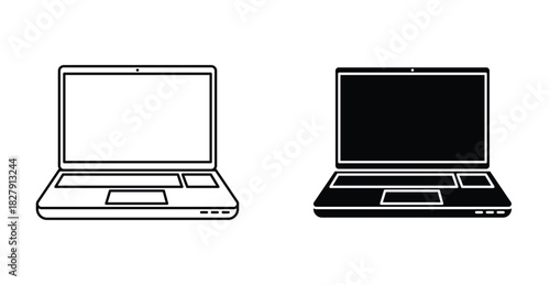 Laptop icon graphic design. Vector icon illustrations