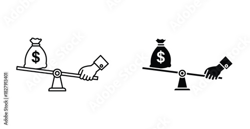 Leverage icon graphic design. Vector icon illustrations