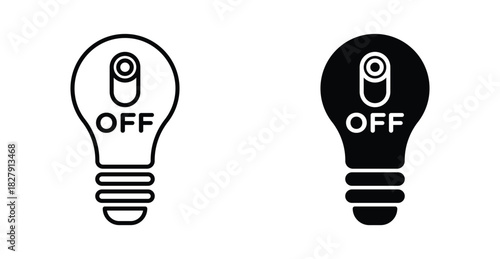 Light off icon graphic design. Vector icon illustrations