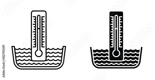 Liquid temperature icon graphic design. Vector icon illustrations