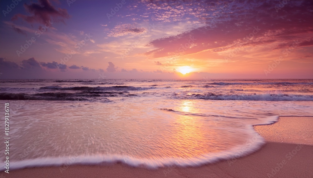 Fototapeta premium Vanilla Sky Sunset Sea Beach