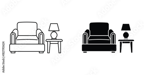 Lounge icon graphic design. Vector icon illustrations