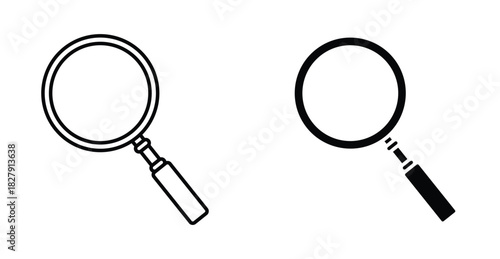 Loupe icon graphic design. Vector icon illustrations