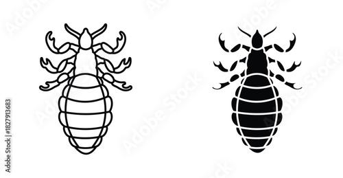 Louse icon graphic design. Vector icon illustrations