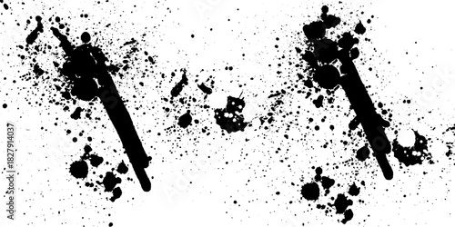 black sand isolated on white background