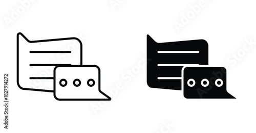 Messaging icon graphic design. Vector icon illustrations