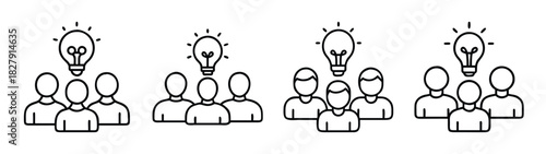 Brainstorming session for creative ideas and innovative solutions with team collaboration concept