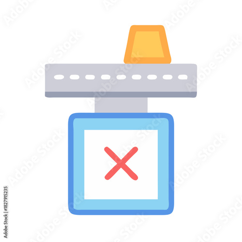 Simplified icon of product recall process on black backdrop