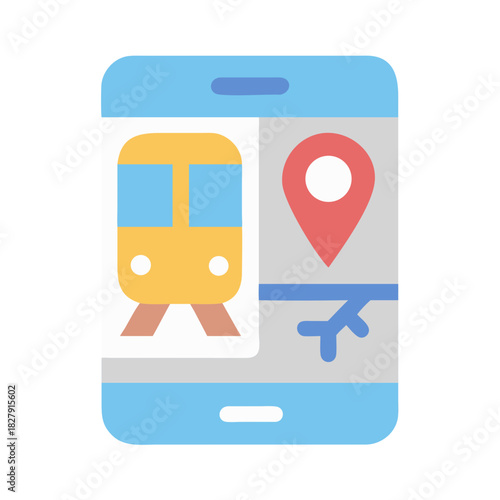 Mobile transit application with train route and location details