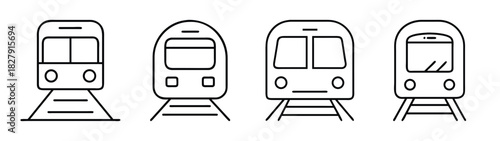 Trains transportation railway public transit vehicle passenger travel transport railroad drawing line art