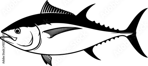 Tuna fish silhouette icon