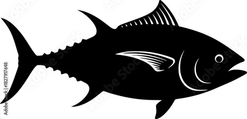 Tuna fish silhouette icon