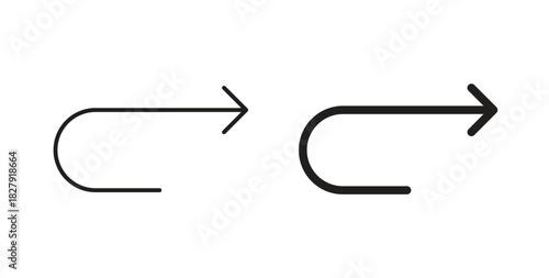 Redo icon with line and silhouette versions.