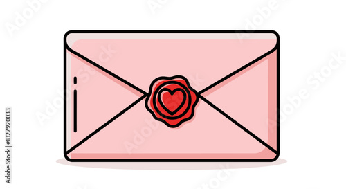 Envelope with heart seal