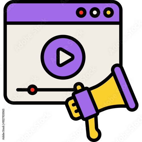 Video Marketing colored line