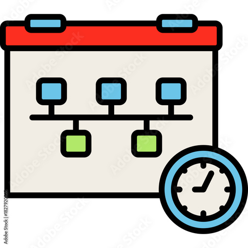 Timeline colored line