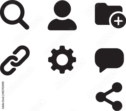 Microphone and settings icon vector illustration