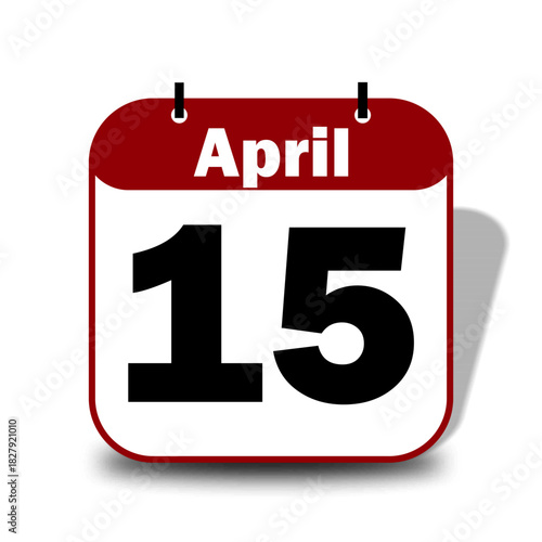 15 April Date Calendar 