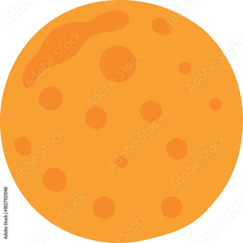 Orange Cheeseball with Crater-Like Surface and Irregular Spot Pattern